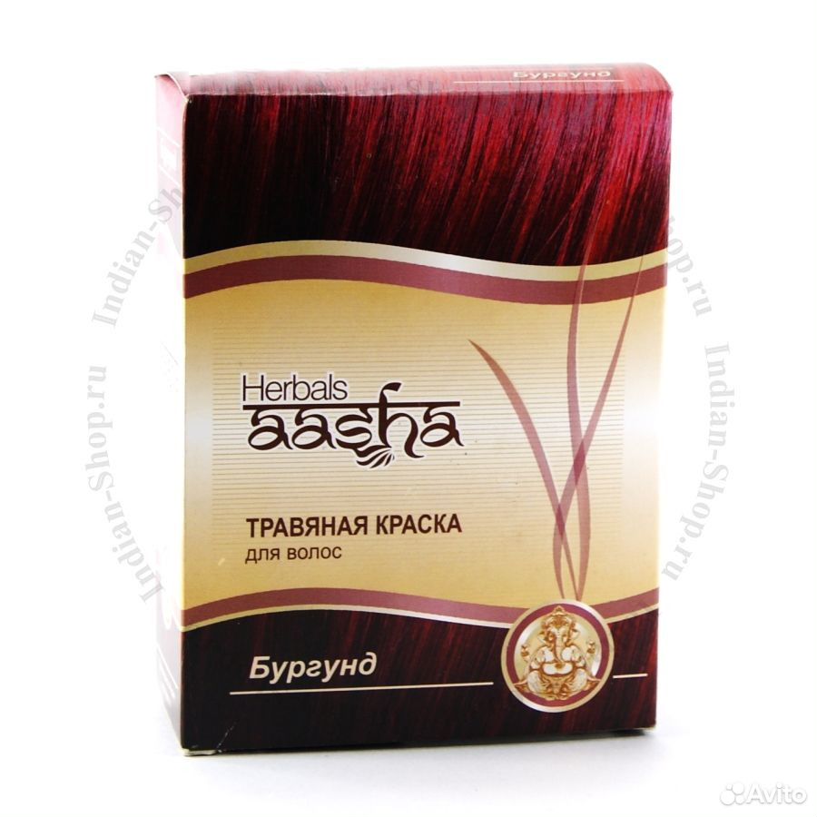 Aasha краска для волос травяная махагони