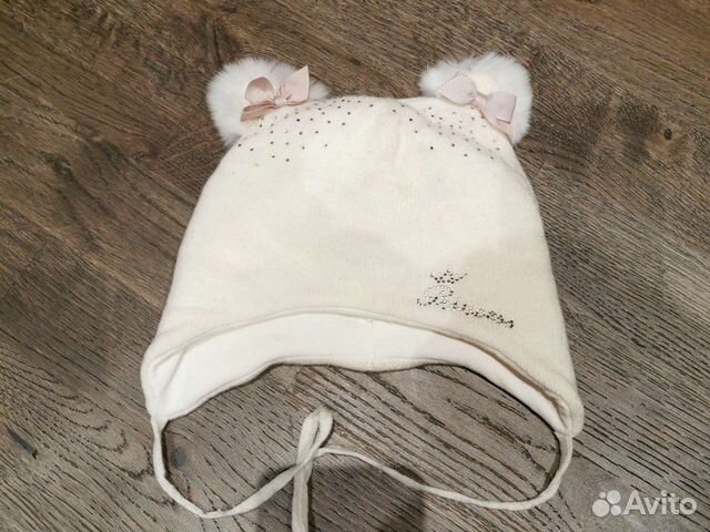 Шапка детская с ушкамт Mather care