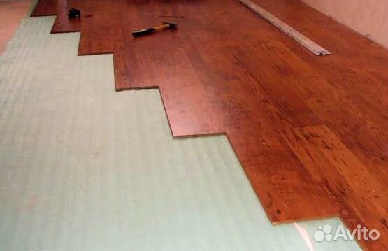 Укладка ламината, кварцвинила, линолеума, плинтуса