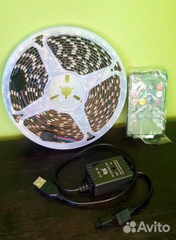 Светодиодная лента RGB 2м для улицы ip 68