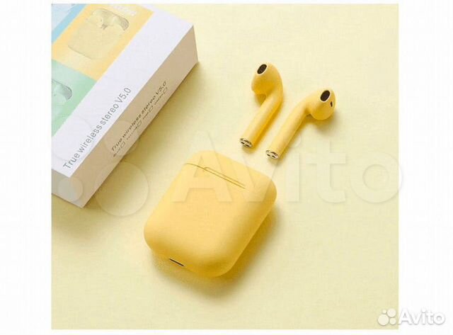 Наушники сенсорные Airpods i12 TWS желтые