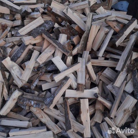 Дрова колотые сухие мешками и кубами