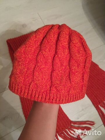 Комплект шапка и шарф женский