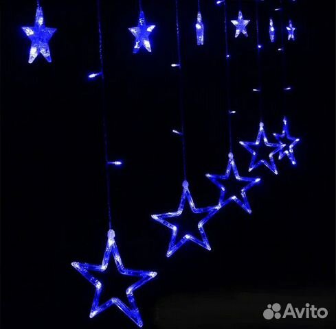 Крутая гирлянда-занавес Звездное небо