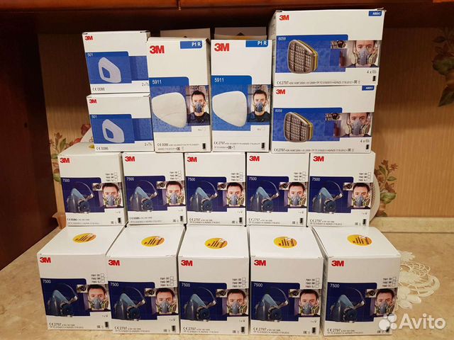 3М Маска Респиратор 7502 Размер М Цена за комплект