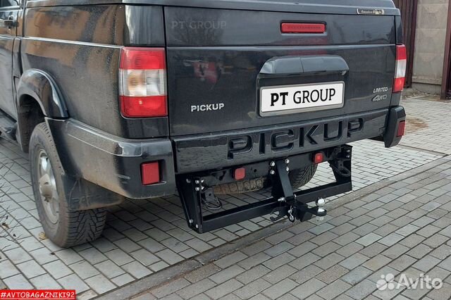 Фаркоп (тсу) под квадрат для УАЗ Пикап и Профи