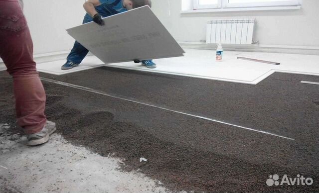 Сухая стяжка пола, Поклейка обоев, Наливные полы