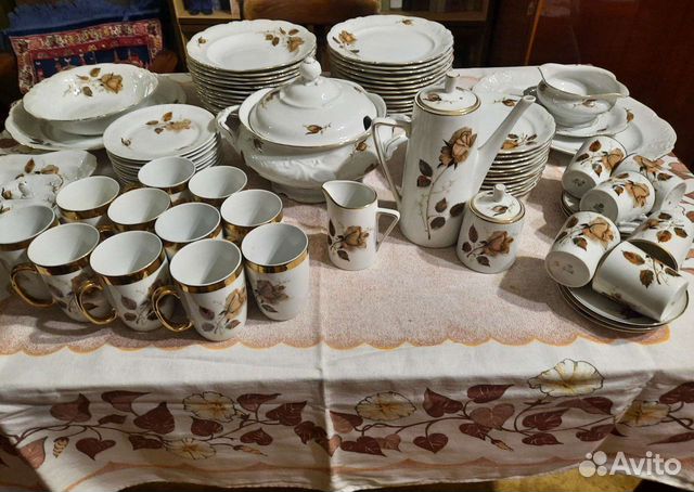 Столовый сервиз Польша 60-е гг, 79 предметов