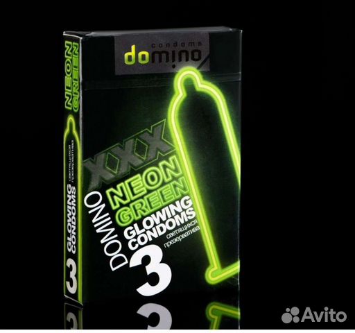 Светящиеся презервативы Domino Neon Green