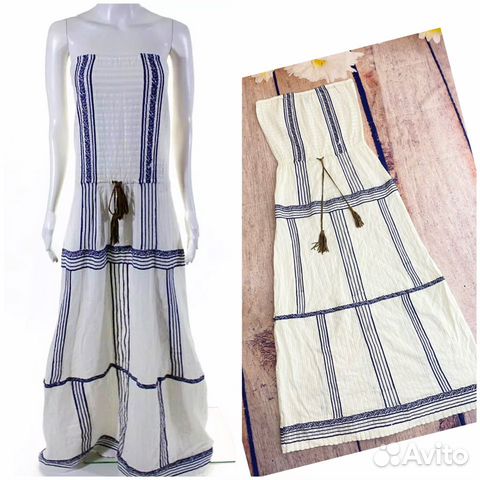 Сарафан в стиле бохо шик. Хенд мейд. M/L