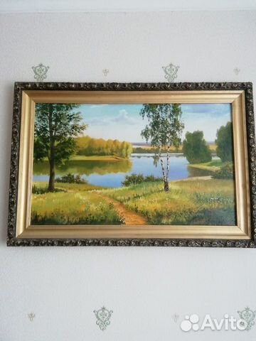 Авторская картина маслом на холсте большая 92/62 с