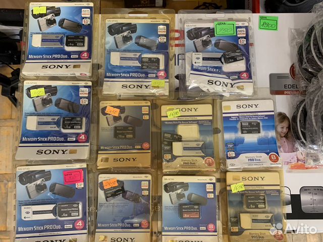 Карта памяти Memory Stick Pro-Duo 4, 8, 16, 32 Gb