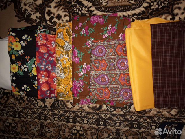 Отрез ткани ссср(штапель, ситец, шёлк и др)