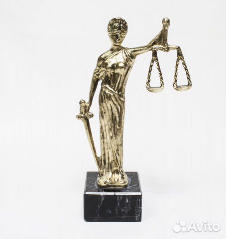 Статуэтка. Фемида, Правосудие. Бронза. Камень, выс
