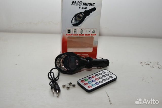 Fm трансмиттер с пультом и дисплеем(12/24В) F-508