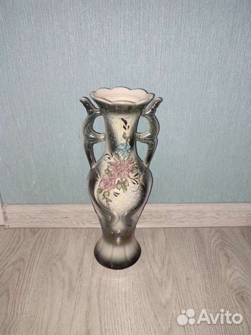 Ваза для цветов керамика, стекло цветное