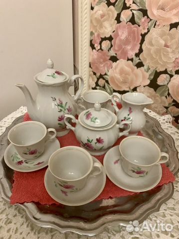 Кофейный сервиз фарфор винтаж Ереванский з-д.1960