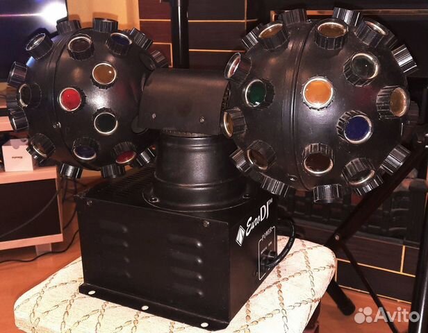 Светомузыка EuroDj Double Ball 84 Цветных луча Pro