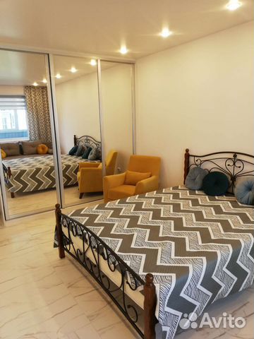 

1-к. квартира, 38 м², 2 кровати