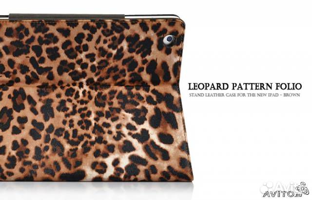 Леопардовый чехол держатель для iPad 2, New iPad 3