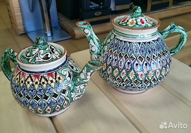 Узбекская керамика, посуда, блюда (ляган), чайники Узбекская керамика, посуда, блюда (ляган), чайники
