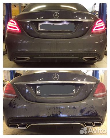 Задний диффузор AMG для Mercedes w205