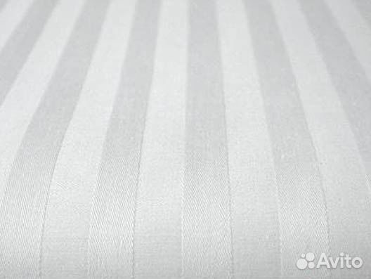 Белоснежное постельное белье из страйп сатина