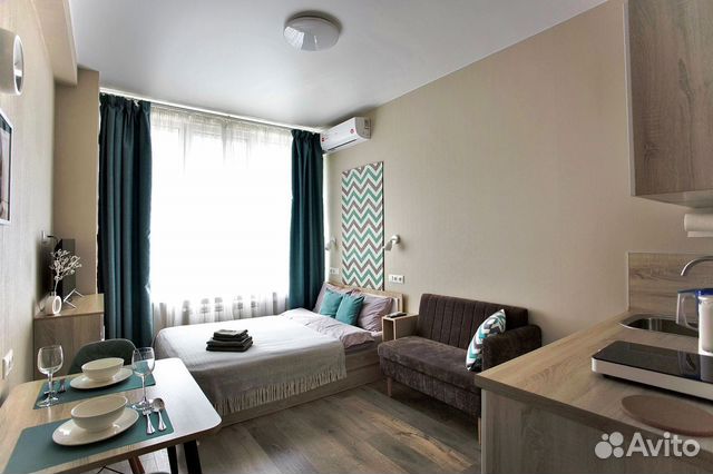

Квартира-студия, 21 м², 2 кровати