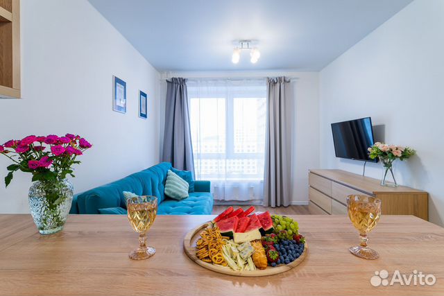 

1-к. квартира, 38 м², 2 кровати