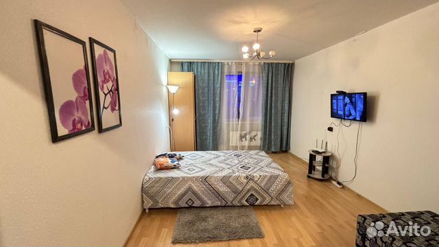 

1-к. квартира, 42 м², 2 кровати