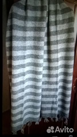 Длинный шарф в полоску, шерсть100