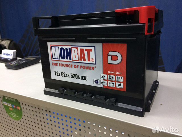 Аккумулятор monbat 62 А/ч Starter Battery