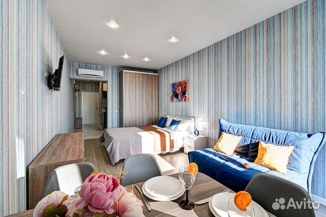 

Квартира-студия, 35 м², 2 кровати