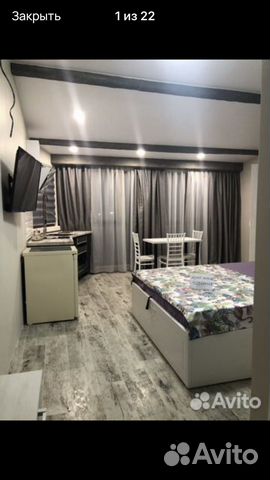 

Квартира-студия, 25 м², 2 кровати