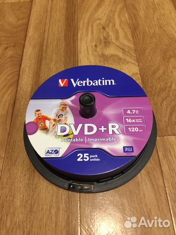 DVD+R Verbatim 4.7GB 16x «Новые»