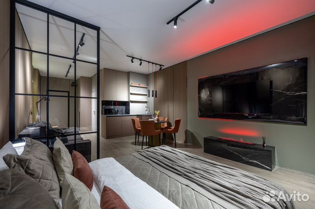 

Квартира-студия, 35 м², 2 кровати