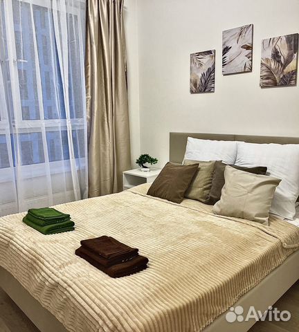 

1-к. квартира, 40 м², 2 кровати
