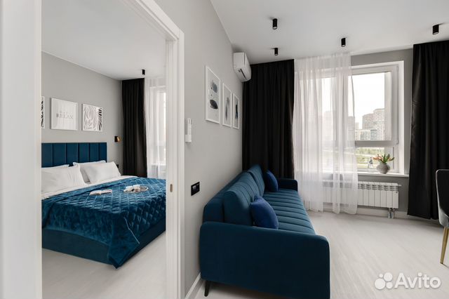 

1-к. квартира, 42 м², 2 кровати