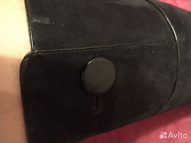 Сапоги чёрные замшевые, зимние, размер 38 Сапоги чёрные замшевые, зимние, размер 38