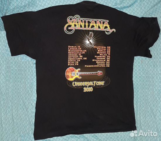 Майка группы Santana.Tour 2010 Майка группы Santana.Tour 2010
