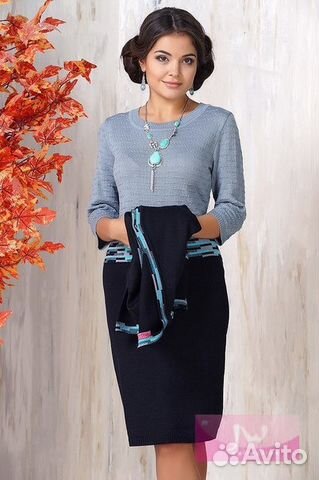 Новые тёплые трикотажные платья, р-р 54