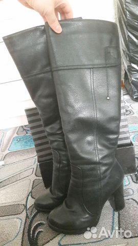Сапоги зимние кожанные