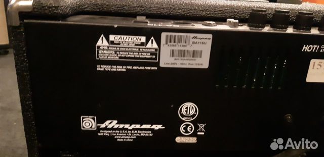 Басовый комбоусилитель Ampeg ba115u 100w