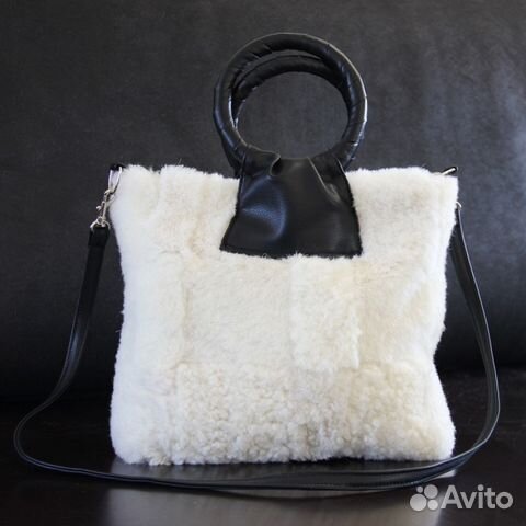 Сумка, рюкзак из меха и кожи