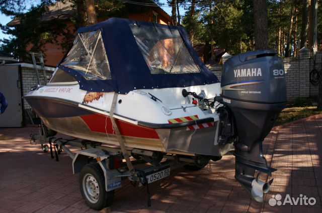 Моторная лодка Grizzly- 490 с двиг. Yamaha F80BET