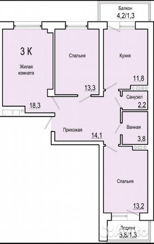 3-к квартира, 77.5 м², 23/24 эт.