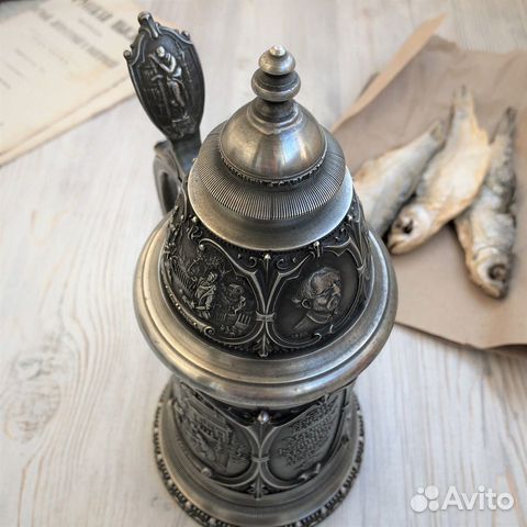 Коллекционная пивная кружка. Карл Шпитцвег. 26 см