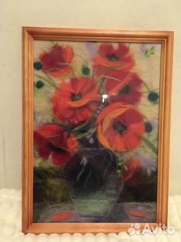 Картина из шерсти ручной работы, 20*30 Картина из шерсти ручной работы, 20*30