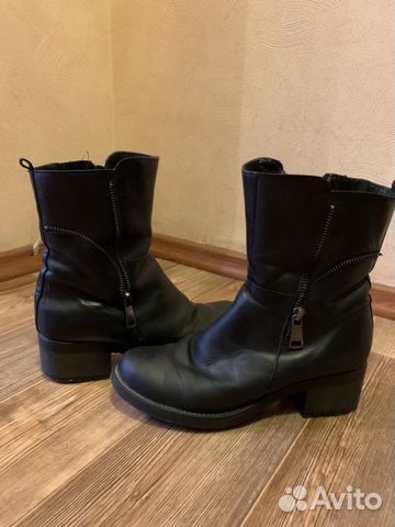 Ботинки зимние кожаные