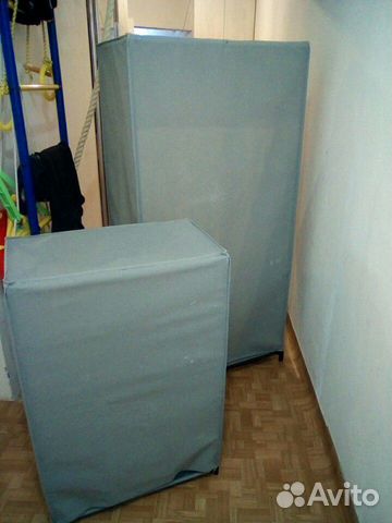 Обувница с чехлом закрытая 90х60х35 cм цвет серый